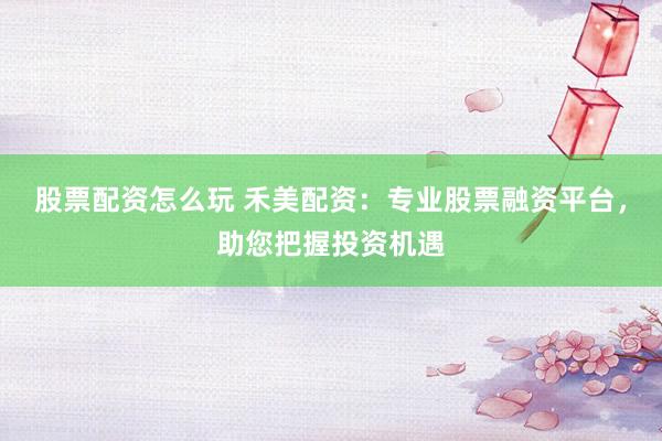 股票配资怎么玩 禾美配资：专业股票融资平台，助您把握投资机遇