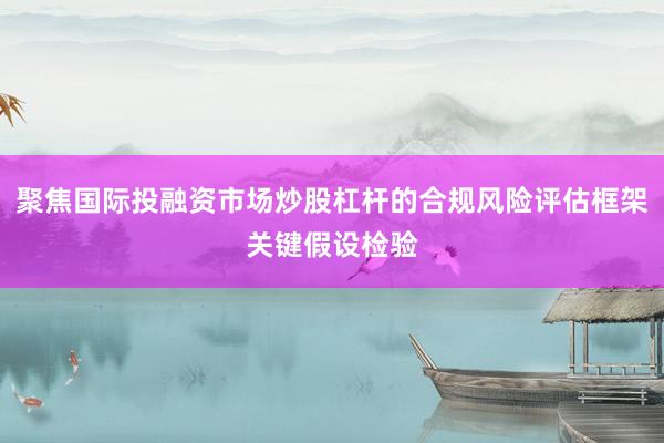 聚焦国际投融资市场炒股杠杆的合规风险评估框架关键假设检验